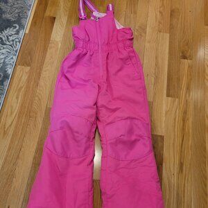 Hot pink girls Snow Bibs size 6-6x